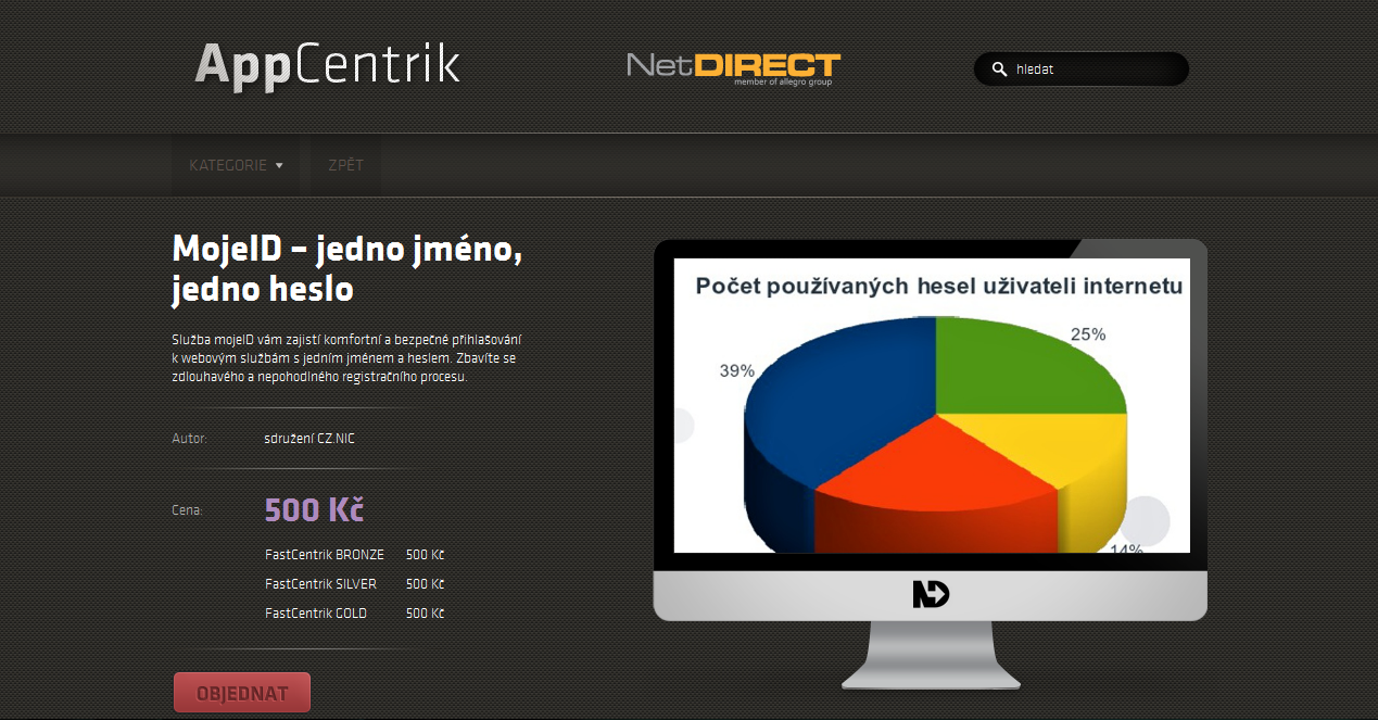 AppCentrik - objednávky modulů Na hlavní stránce administrace e-shopu máte možnost přejít také na AppCentrik http://apps.netdirect.cz/, kde můžete objednávat doplňující moduly a služby pro váš e-shop.