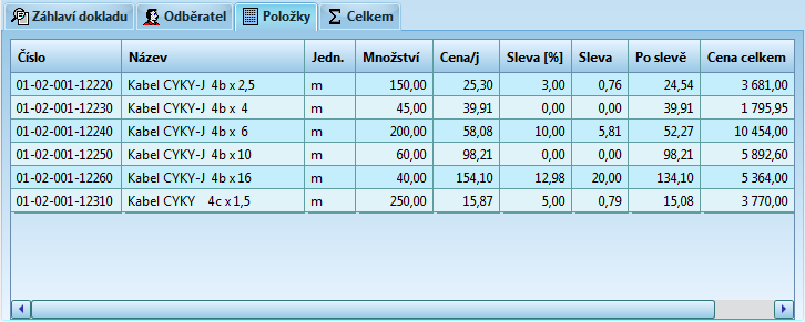 Jak co v OCEP udělat 125 Na záložce "Odběratel" (v případě faktury) jsou detailní informace plátce této faktury. Je to název firmy nebo jméno odběratele, ulice, město a PSČ.