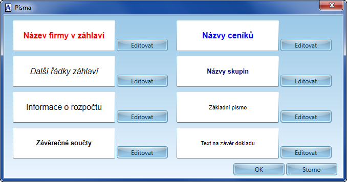 Jak co v OCEP udělat 3.2.7.3 203 Výběr tiskárny V horní části systémového okna je "Výběr tiskárny" a tlačítko "Vlastnosti". To vyvolá okno s možností kompletního nastavení vybrané tiskárny.