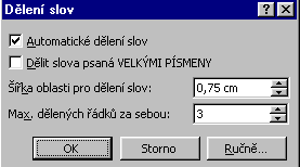 33 4.3.2 Automatické opravy Nastavujeme přes NÁSTROJE MOŢNOSTI AUTOMATICKÝCH OPRAV. Textový editor MS Word sám opravuje slova, která jsou očividně chybou.