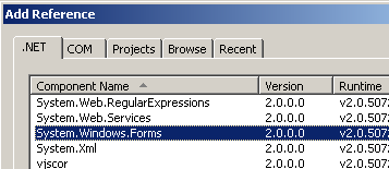 Jmenné prostory System.Windows.Forms obsahuje formuláře, kontrolky, dialogy System.Drawing Kreslení, GDI+ System.