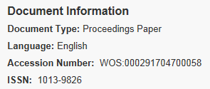 SCOPUS Důvod vyřazení: ISSN odpovídá 1013-982 Key Engineering