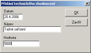 146 b) Technická zhodnocení zpět 23 Zde se evidují všechna technická zhodnocení v průběhu odpisování.