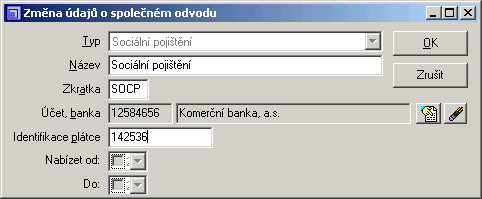 181 b) Zařazení plateb do platebního příkazu zpět 3a Sociální pojistné Na záložce Sociální pojištění je zobrazen přehled o vyměřovacích základech a pojistném malé organizace.