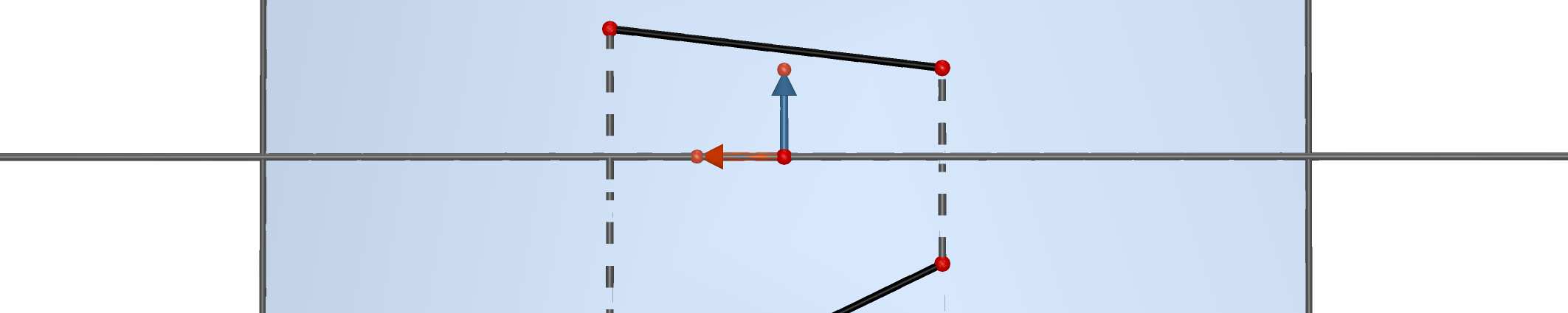 n ρ m 2 n 2 k 2 = 1 h 2 m 1 k 1 = 1 h 1 p ρ n 1 Obrázek 2.3.4: Zobrazení stop roviny ρ. 2.4 Řešené příklady Příklad 2.4.1 Určete skutečnou velikost úsečky AB z obrázku 2.4.1. B 2 A 2 A 1 B 1 Obrázek 2.