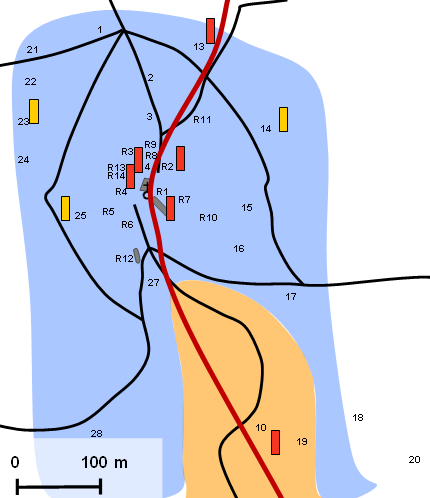 18 - Geologická mapa podloţí Skoků a okolí k tabulce