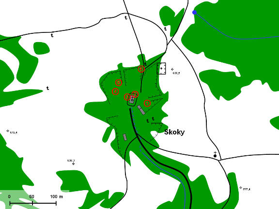 33 - Mapa studní v