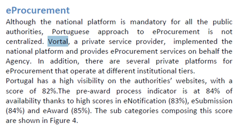 In the first year of adoption 75 % of all public procurement were made electronically.