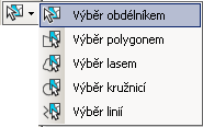 V mapovém dokumentu aktivujte zobrazení vrstvy s názvem Vodní plochy. Klikněte pravým tlačítkem myši na název vrstvy a z menu vyberte Výběr Nastavit jako jedinou vrstvu pro výběr.