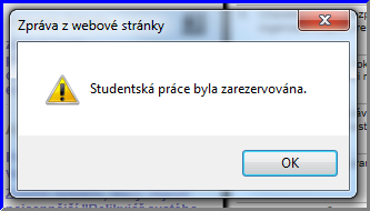 Obr. č. 7 Přehled témat určených ke zpracování seminární práce. V pozici studenta si vybírám např. název práce: Formy občanskoprávního postihu ve vztahu k porušení povinnosti mlčenlivosti poř. č. 71.