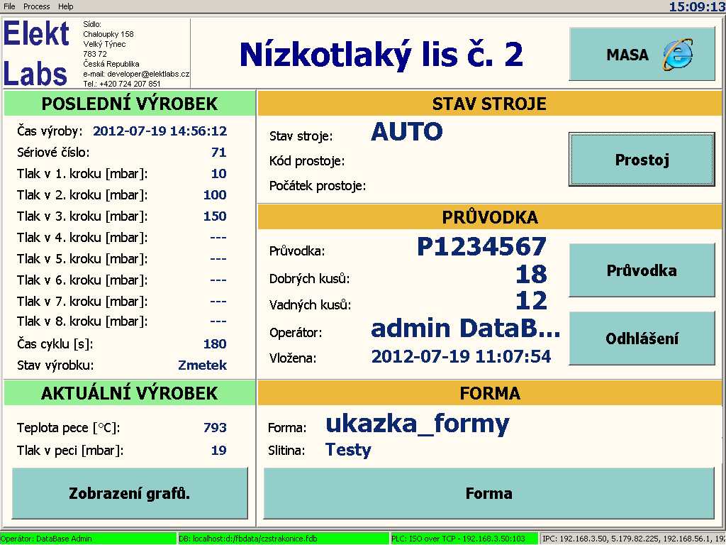 rozvaděče, který se upevní na bok hlavního rozvaděče lisu, jak je znázorněno na obrázku 2. Obr.