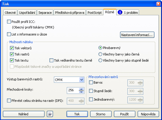 CorelDraw X3 Vytvoření pdf souboru Nastaveni v CorelDraw Všechny strany Strany umístit na střed