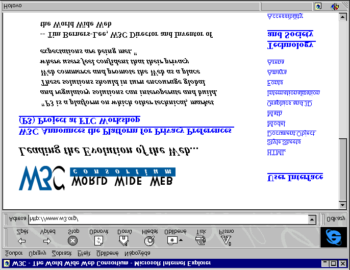 16 1. Úvod 1 Obr. 1-1: WWW-stránka přesvědčil každý, kdo se pokoušel přenášet např. nějaký textový soubor z Macintoshe na PC.