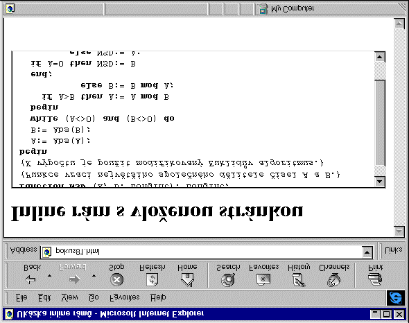 214 13. Rozšíření HTML Ë ÙÔ ÒÝ Obr. 13-3: Zobrazení inline rámu v prohlížeči 13 První zlepšení přichází v možnosti rozčlenit tabulku na tři části: záhlaví THEAD, patu TFOOT a tělo TBODY.