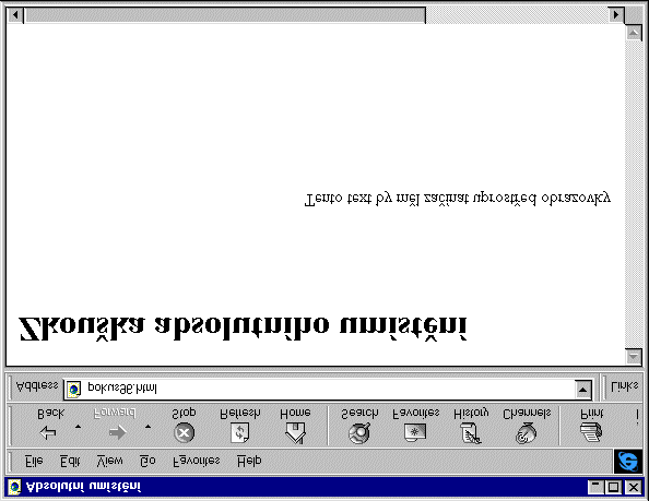 246 14. Dynamické HTML Obr. 14-2: Stránka s absolutně umístěným textem 14 <HTML> <HEAD> <TITLE>Absolutní umístění a z-index</title> <STYLE TYPE="text/css"><!--.