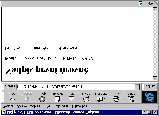 36 3. Základy HTML 3 Abychom si napsaný text mohli prohlédnout v prohlížeči, musíme jej nejprve uložit do souboru. V Poznámkovém bloku tedy vybereme z menu příkaz Soubor Uložitjako...(File SaveAs...).