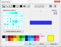 Ke každému symbolu je potřeba vytvořit ikonu, pro snadnější orientaci v paletě symbolů