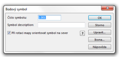 Tvorba mapových symbolů: Mapové symboly můžeme převzít z jiných, již vytvořených, souborů a nebo si vytvořit symboly zcela nové. Symbol - Nový.