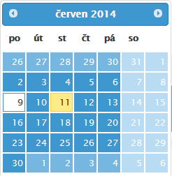 Denní a týdenní pohled na rozvrhy Po dokončení rozvrhu jej jednak můžete (jako Admin, či správce rozvrhu, např.