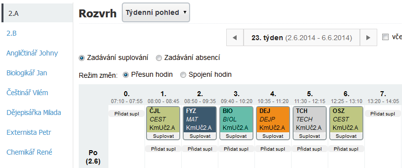 Kdy změna rozvrhu nabude platnosti? Musí se nějak aktivovat? Nikoliv, nic víc se již nemusí nastavovat. Stačí, že jste při vytváření nové verze zadali datum její platnosti.