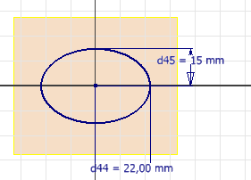 MODELOVÁNÍ ŠABLONOVANÉ SOUČÁSTI Postup tvorby 3D modelu V rovině XY založíme náčrt, kde nakreslíme první řez (elipsa): Druhý řez (elipsa) bude nakreslen v nové