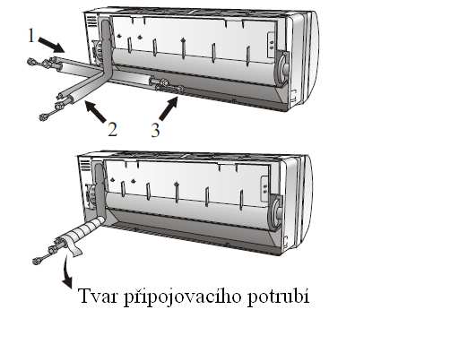 Připojení trubek Neodstraňujte víčko z trubky až do jejího připojení, tím zabráníte vzniku vlhkosti nebo vniknutí nečistot.