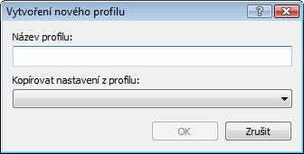 4.1.4.3 Profily Oblíbená nastavení kontroly počítače lze uložit do profilů. Výhodou uložení nastavení do vlastního profilu skenování je jejich opakované využití v budoucnu.