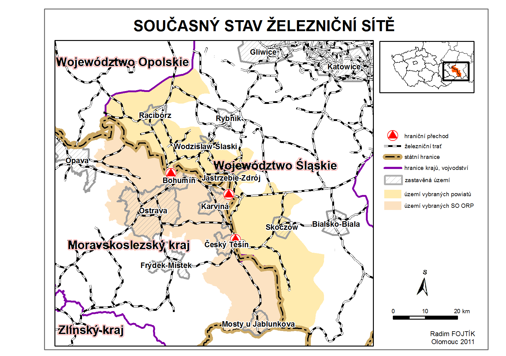 Regionální význam má trať Bohumín Chalupki 8, která se vńak vyznačuje jen velmi s nízkou intenzitou dopravy.