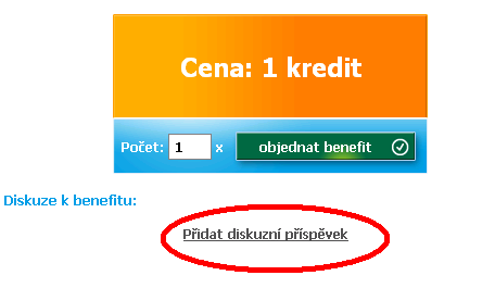 NOVINKY V SYSTÉMU - OHODNOŤTE SI BENEFITY Již nyní existuje v cafeterii nová funkce Přidat diskuzní příspěvek Najdete ji pod každým