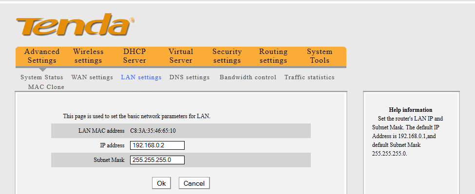 1.4) Zadejte do webového prohlížeče nově IP adresu na 192.168.0.2 viz. bod 1.1). Po zobrazení úvodní stránky zvolte opět Advanced settings. Pokud se úvodní stránka nezobrazuje, restartujte PC. 1.5) Zvolte Wireless Settings a zadejte: - SSID, např.