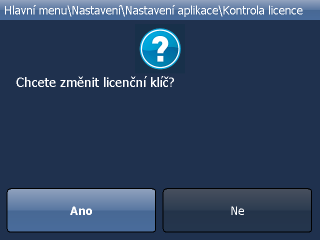 Nastavení 88 Kliknutím na ANO potvrďte, že chcete měnit licenční klíč. Zadejte nový licenční klíč Klikněte na OK. Nový licenční klíč začne platit až po restartu aplikace. 14.8.2 Klávesnice Navigátor má několik typů obrazovkových klávesnic - QWERTY / QWERTZ rozložení je jako na PC klávesnici a abecední řazení ABCDEF.