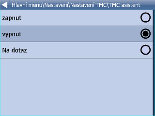 81 Navigator 11 TMC protokol - nastavte jaký protokol používá váš TMC přijímač.