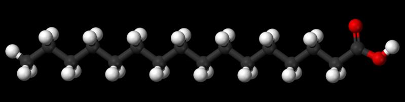 Kyselina palmitová CH 3 (CH 2 ) 14 COOH hexandekanová kyselina acidum palmiticum je obsažena také v sýrech, mléku a mase Použití velký význam má její směs s kyselinou stearovou,
