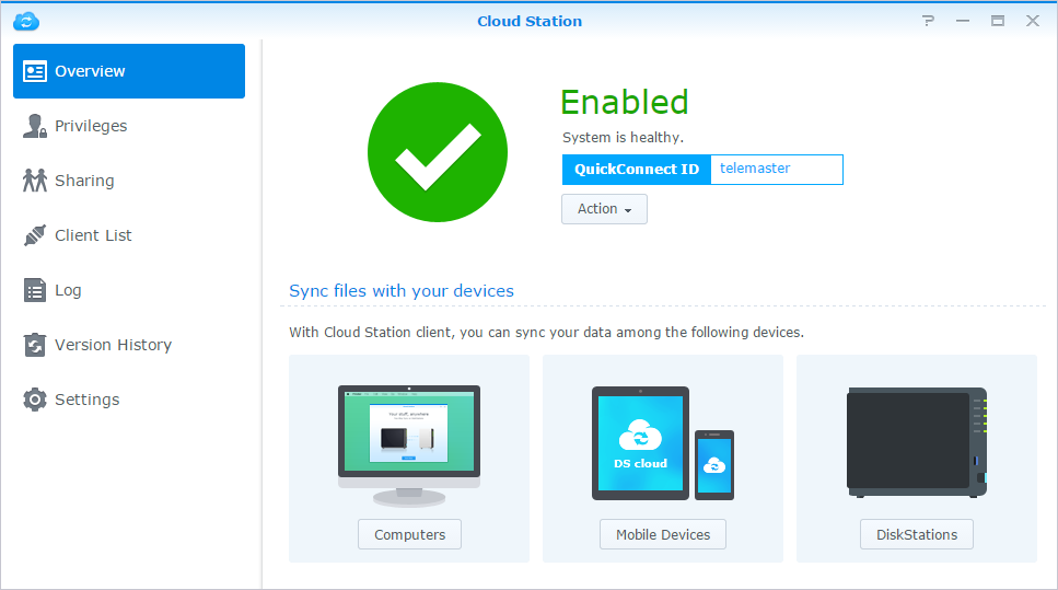 Přístup k souborům přes rozhraní WebDAV Povolením služeb WebDAV nebo CalDAV (v části Ovládací panel > Souborové služby > WebDAV) můžete provádět vzdálenou správu a úpravu souborů nebo kalendářů