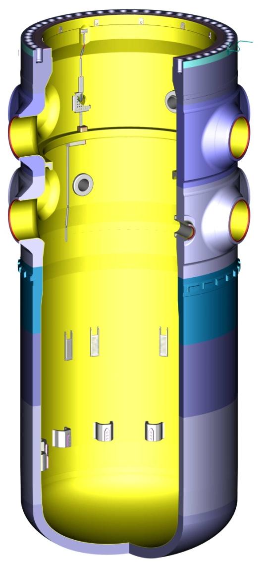 Hlavní komponenty primárního okruhu Tlaková nádoba reaktoru Porovnání parametrů Parametr Typ TNR V-1200 V-320 Délka, mm 11185 10897 Vnitřní průměr, mm 4250 4150 Tloušťka stěny v místě AZ, mm 197,5