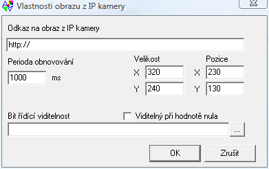 3.11 Vlastnosti obrázku z IP kamery Odkaz na obraz z IP kamery Adresa, na které IP kamera zveřejňuje obraz ve formátu JPG.