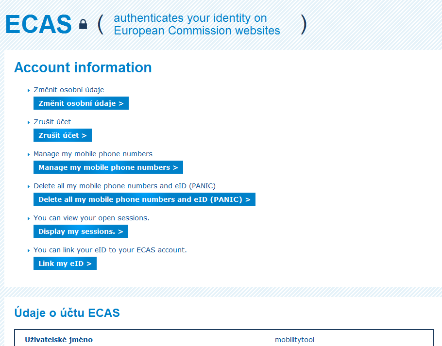 3. Upravte své osobní údaje. 4. Klikněte na <Změnit> (<Change>). 5. Na Vámi uvedenou e-mailovou adresu bude zaslán automatický e-mail. 6.