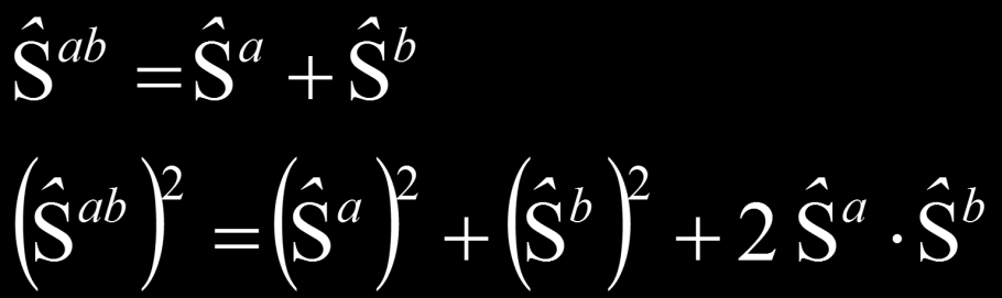 4. Interakce Výměnná nterakce Interakc dvou elektronů (spnů) a a b lze nejlépe popsat ve formě Hesenbergův typ nterakce ˆ