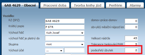 4.52 Statistika Úbytky PHM Díky této statistice může uživatel jednoduše odhalit podezřelý úbytek (krádež) paliva v nádrži.