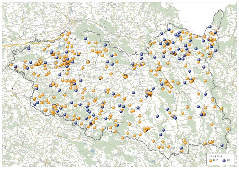 PARDUBICKÝ KRAJ Počet UZ: 933 4,2% HUZ 74% IUZ 26% ORP UZ ORP UZ / 1000 počet % obyv.