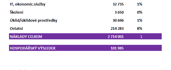 VÝKAZ ZISKŮ A ZTRÁT k 31.12.