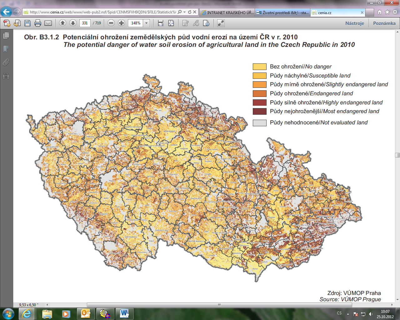 Z hlediska výskytu radonu patří území Kraje Vysočina mezi nejvíce problémové, neboť dvě třetiny kraje leží na území vysokého radonového indexu (dříve riziku).