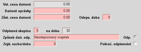 Změna daňového odepisování opravou dokladu o zařazení Pokud na inventární kartě nebylo dosud daňově odepisováno, je možné daňový odpisový plán změnit opravou dokladu o zařazení.