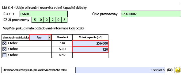 Formulář hlášení o produkci a nakládání s odpady - List č. 4 11. Skládky - otevření a vyplnění Listu č.