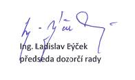 Při přezkoumání všech dokumentů vztahujících se k ukončení hospodářského roku 2013 dozorčí rada navrhuje jedinému akcionáři, aby v působnosti valné hromady schválil řádnou účetní