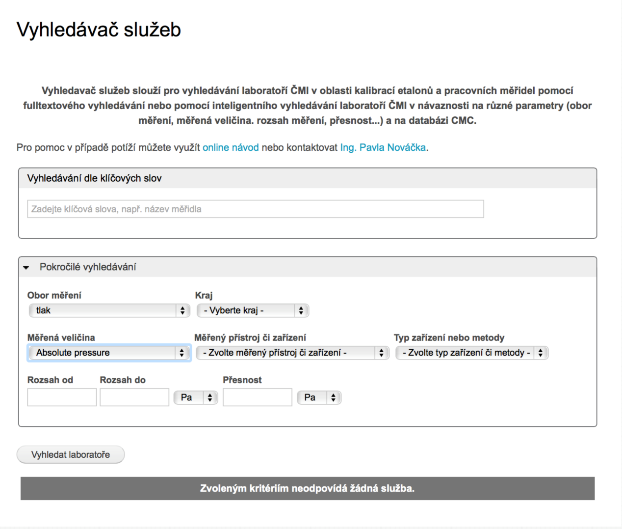 Modul inteligentní vyhledávač služeb 45 Nezávisle na