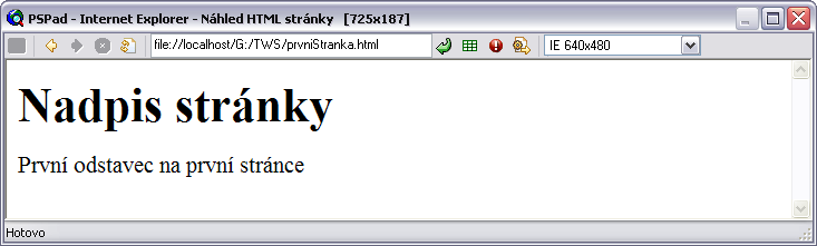 okna prohlížeče. Tuto informaci mimo jiné využívají i vyhledávací roboti k doplnění informací o stránce. V následující ukázce jsme do titulku, tedy elementu title vložili text Titulek stránky.