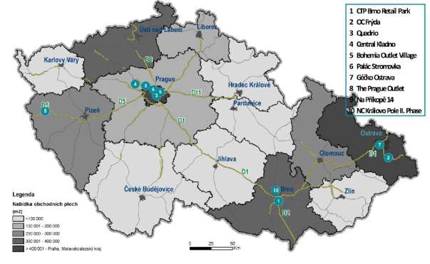 čtvrtletí 2015) 4 3 Zdroj: Property Times Retail Czech Republic Q2 2014 Limitovaná nová nabídka ve druhé polovině roku