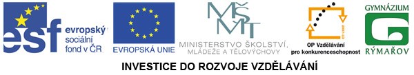 13 Projekty financované z cizích zdrojů 13.1 OP VK Využívání ICT technologií na gymnáziu (šablony) EU peníze středním školám, zkrácený název projektu tzv.