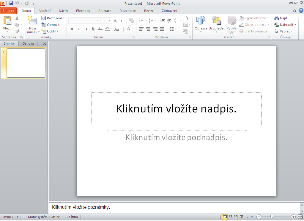 PowerPoint Úvod PowerPoint je jednoduchý nástroj pro tvorbu prezentací.